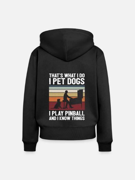Pinball - Frauen Premium Bio Zip Hoodie - Schwarz