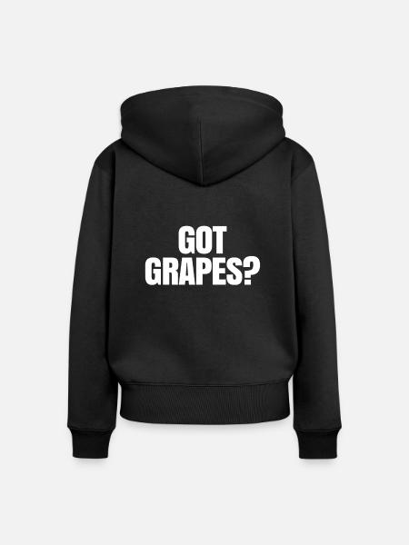 Traube Trauben Wein Geschenk - Frauen Premium Bio Zip Hoodie - Schwarz