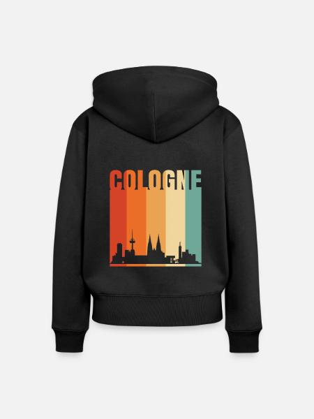 Cologne - Frauen Premium Bio Zip Hoodie - Schwarz