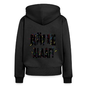 Fröhlicher Jeck an Karneval, Kölle Alaaf - Frauen Premium Bio Zip Hoodie - Schwarz - Hinten - Julia (174cm)