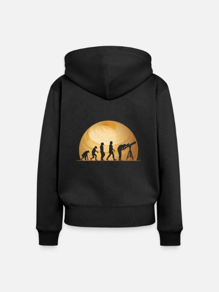 Venus - Frauen Premium Bio Zip Hoodie - Schwarz