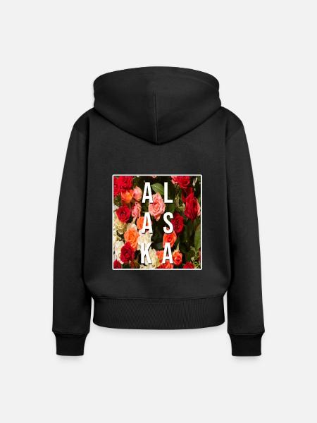 Alaska - Frauen Premium Bio Zip Hoodie - Schwarz