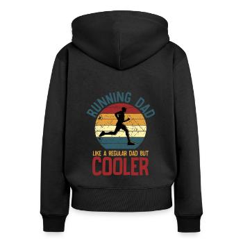 Laufen Sie 26,2 Meilen Marathon Herausforderung - Frauen Premium Bio Zip Hoodie - Schwarz - Hinten - Julia (174cm)