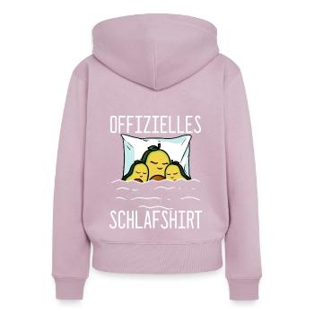 Offizielles Schlafshirt Avocado Schlafanzug - Frauen Premium Bio Zip Hoodie - Altrosa - Hinten - Julia (174cm)