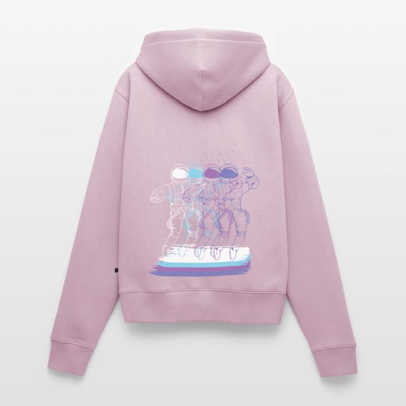 Astronaute de l’espace multiple du système solaire Sweat à capuche zippé Premium bio Femme