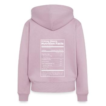 Kidney Beans - Women's Premium Organic Zip Hoodie - dusky pink - Back - Julia (174cm)