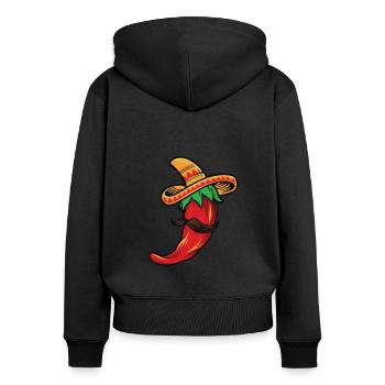 Funny costume for Cinco de Mayo in Mexico - Women's Premium Organic Zip Hoodie - black - Back - Julia (174cm)
