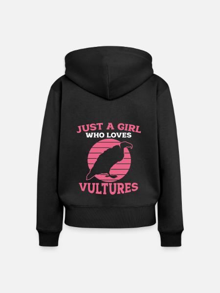 Aasgeier - Frauen Premium Bio Zip Hoodie - Schwarz