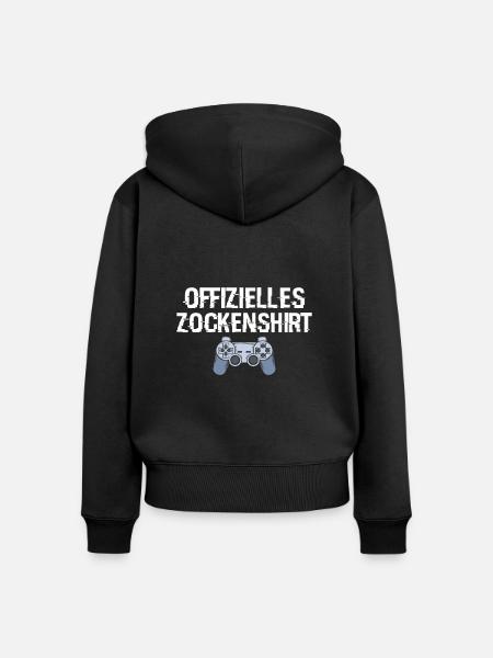 Zocken - Frauen Premium Bio Zip Hoodie - Schwarz