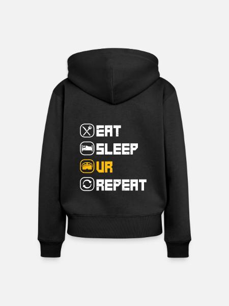 Virtual Reality VR Geschenk - Frauen Premium Bio Zip Hoodie - Schwarz
