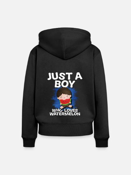 Wassermelone - Frauen Premium Bio Zip Hoodie - Schwarz