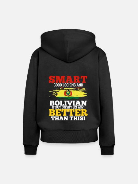 Bolivien - Frauen Premium Bio Zip Hoodie - Schwarz