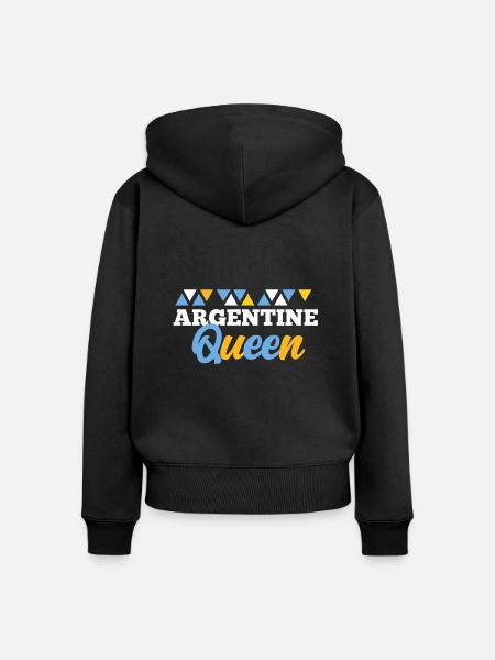Argentinien - Frauen Premium Bio Zip Hoodie - Schwarz
