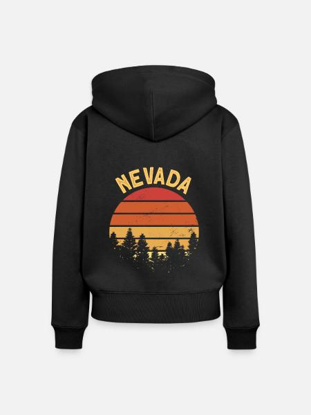 Nevada - Frauen Premium Bio Zip Hoodie - Schwarz