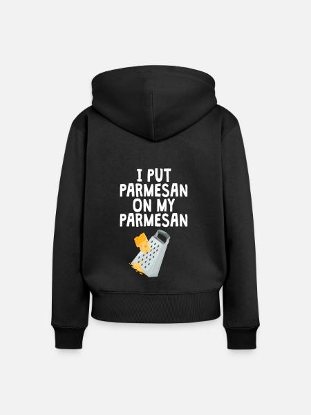 Parmesan - Frauen Premium Bio Zip Hoodie - Schwarz
