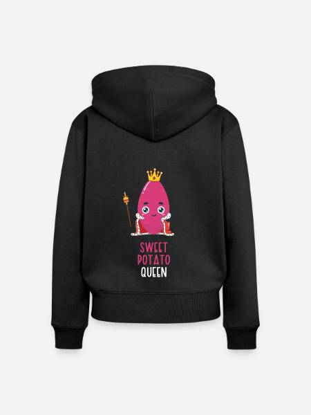 Parmesan - Frauen Premium Bio Zip Hoodie - Schwarz