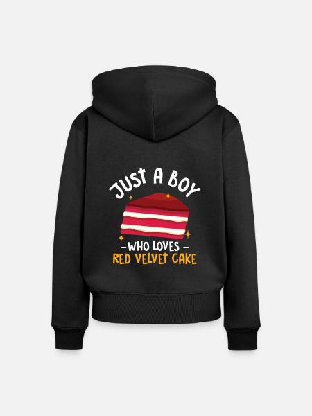 Velvet Cake Kuchen Geschenk - Frauen Premium Bio Zip Hoodie - Schwarz
