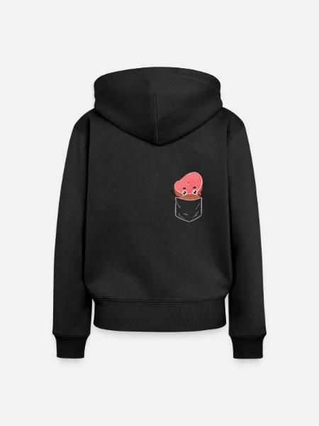 Schinken - Frauen Premium Bio Zip Hoodie - Schwarz