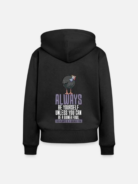 Perlhühner Perlhuhn Guinea Fowl - Frauen Premium Bio Zip Hoodie - Schwarz