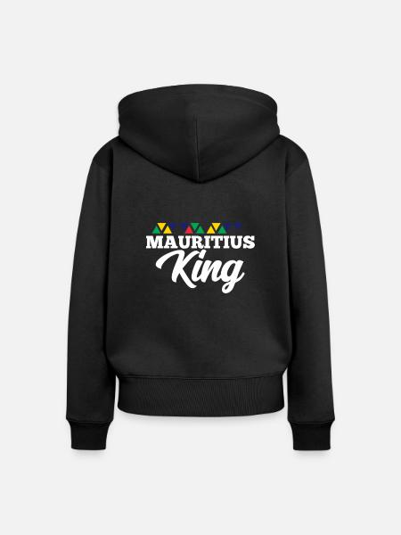 Mauritius - Frauen Premium Bio Zip Hoodie - Schwarz