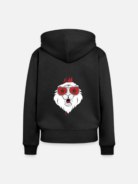 Marokko - Frauen Premium Bio Zip Hoodie - Schwarz