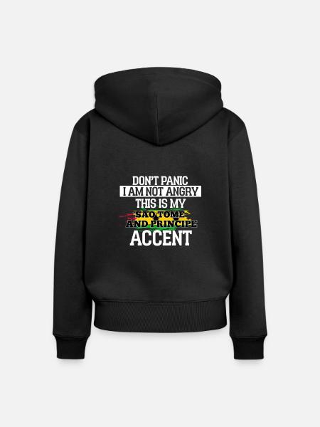 Sao Tome - Frauen Premium Bio Zip Hoodie - Schwarz