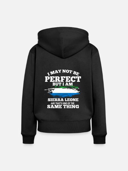 Sierra Leone - Frauen Premium Bio Zip Hoodie - Schwarz