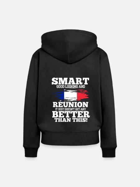 Reunion - Frauen Premium Bio Zip Hoodie - Schwarz