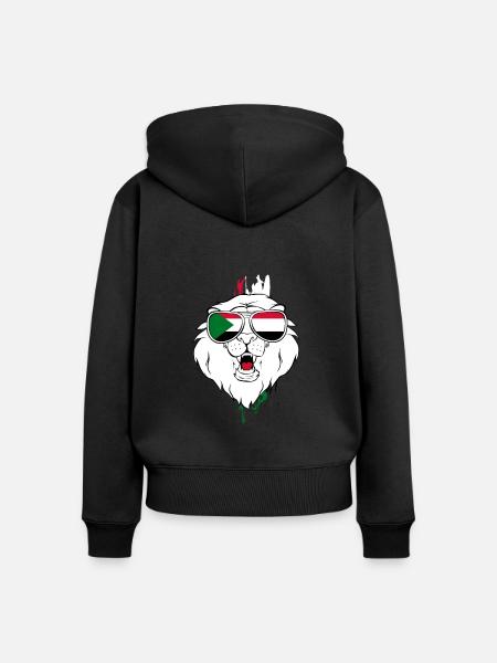 Sudan - Frauen Premium Bio Zip Hoodie - Schwarz
