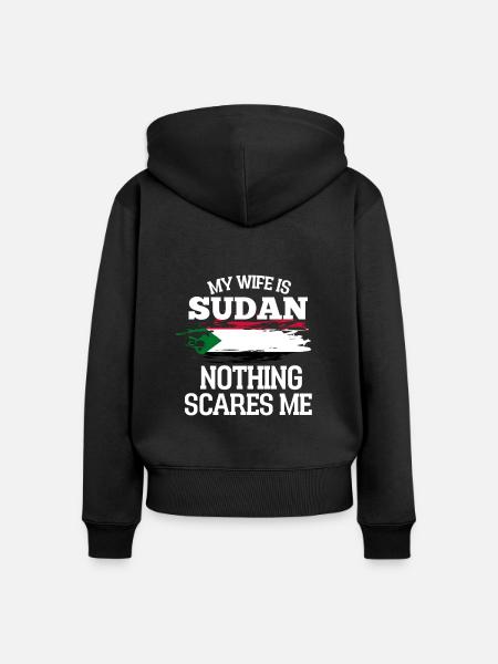 Sudan - Frauen Premium Bio Zip Hoodie - Schwarz