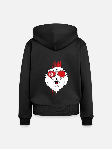 Tunesien - Frauen Premium Bio Zip Hoodie - Schwarz