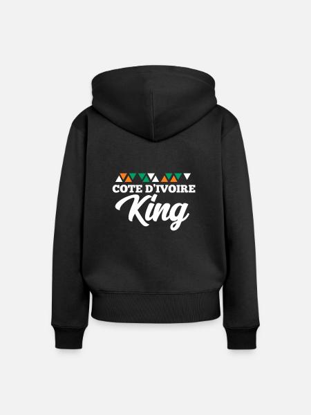 Elfenbeinküste - Frauen Premium Bio Zip Hoodie - Schwarz