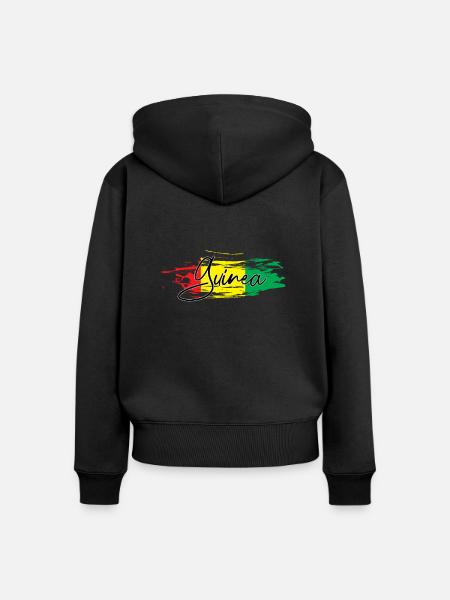 Guinea Is Calling - Frauen Premium Bio Zip Hoodie - Schwarz
