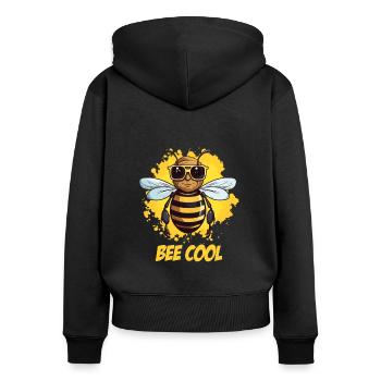 Cool bee for real beekeepers - Women's Premium Organic Zip Hoodie - black - Back - Julia (174cm)