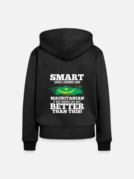 Mauritius - Frauen Premium Bio Zip Hoodie - Schwarz