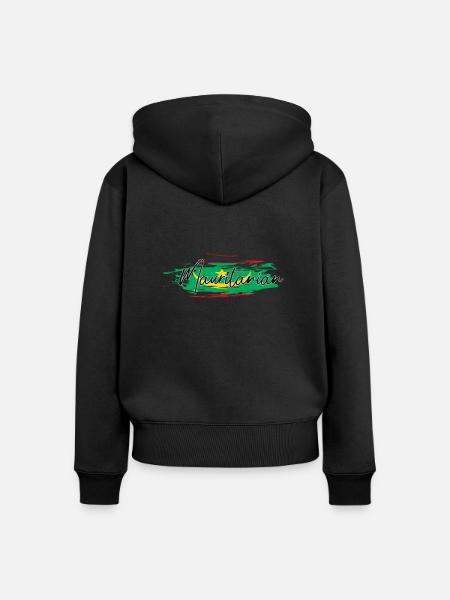 Mauretanien - Frauen Premium Bio Zip Hoodie - Schwarz