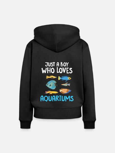 Aquarium - Frauen Premium Bio Zip Hoodie - Schwarz