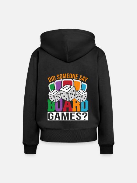 Brettspiele Spielbrett Geschenk - Frauen Premium Bio Zip Hoodie - Schwarz