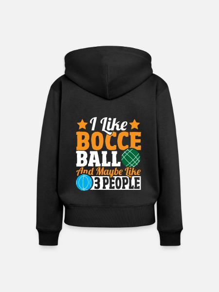 Boccia - Frauen Premium Bio Zip Hoodie - Schwarz