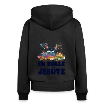 Cologne Kölle Carnaval Gebützt Kölle Alaaf Jeck Party - Sweat à capuche zippé Premium bio Femme - noir - Dos - Julia (174cm)
