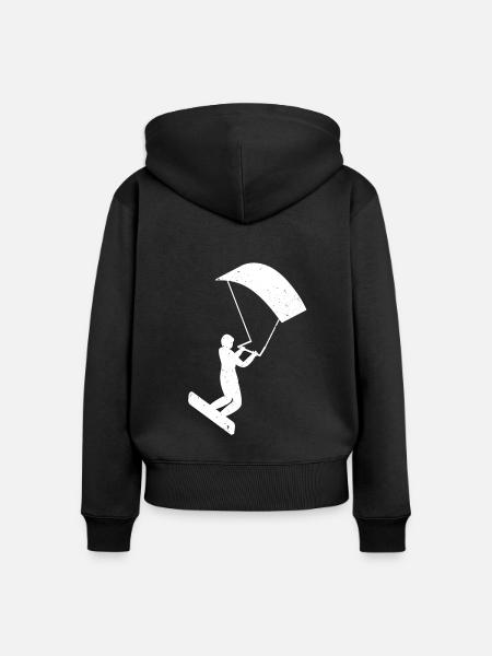 Kitesurfing - Frauen Premium Bio Zip Hoodie - Schwarz