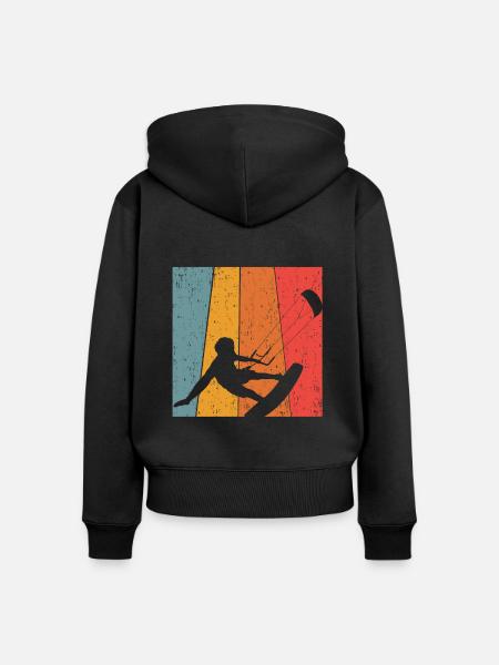 Kitesurfing - Frauen Premium Bio Zip Hoodie - Schwarz