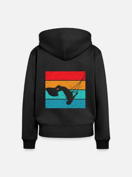 Kitesurfing - Frauen Premium Bio Zip Hoodie - Schwarz