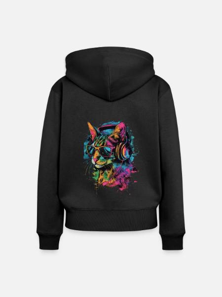 Fossa - Frauen Premium Bio Zip Hoodie - Schwarz