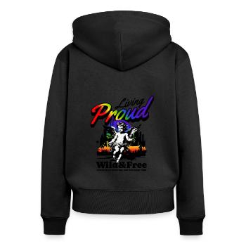 Love Is Love Pride Colors Of Rainbow Equality - Women's Premium Organic Zip Hoodie - black - Back - Julia (174cm)