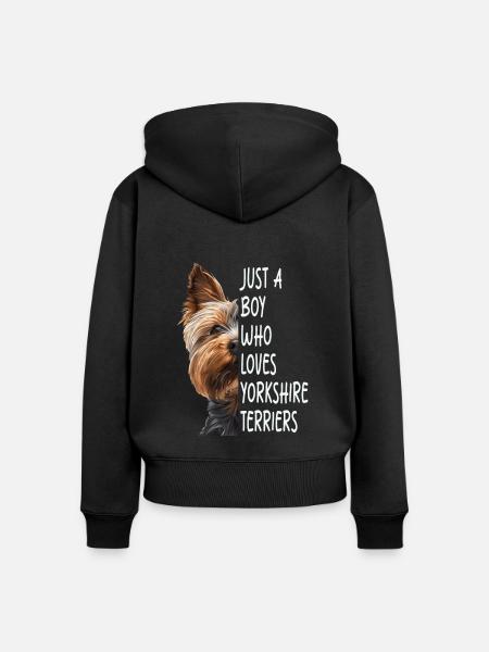 Yorkshire-Terrier - Frauen Premium Bio Zip Hoodie - Schwarz