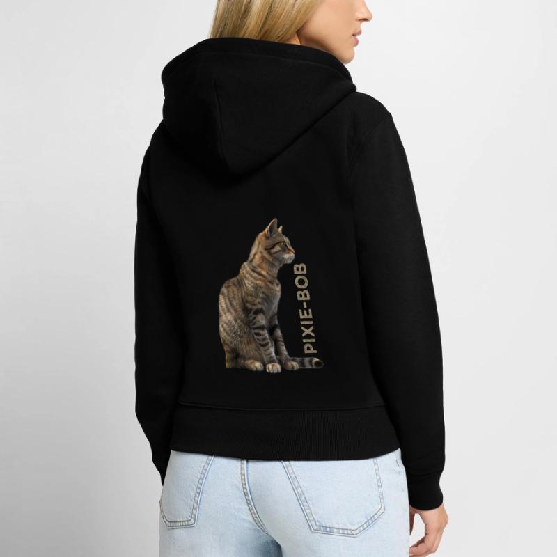 Bob Pixie Sweat à capuche zippé Premium bio Femme