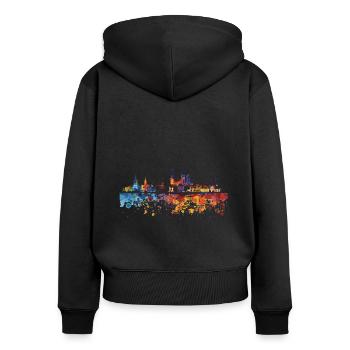 St. Wendel - Women's Premium Organic Zip Hoodie - black - Back - Julia (174cm)