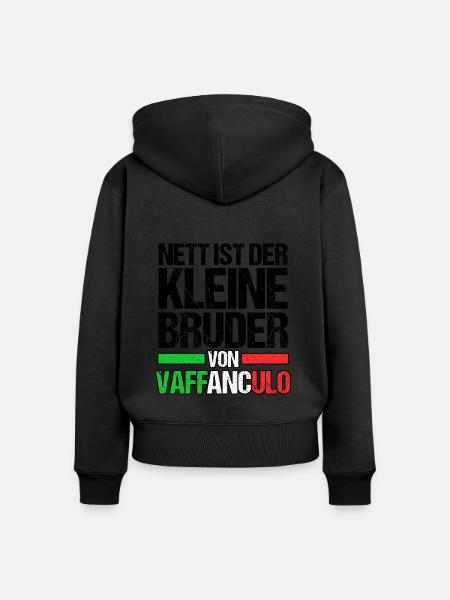 Italien Italiener Vaffanculo - Frauen Premium Bio Zip Hoodie - Schwarz