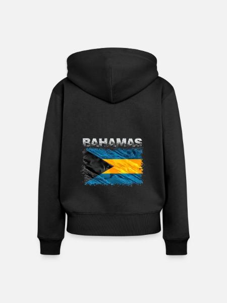 Bahamas - Frauen Premium Bio Zip Hoodie - Schwarz
